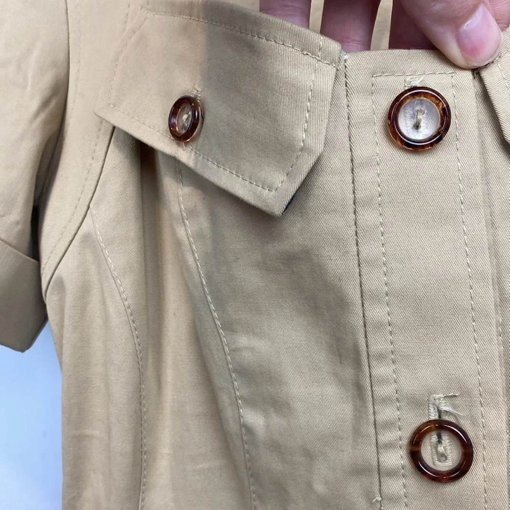 STAUD • RARE FIND • Sandra Safari Style Two-Tone Dress *Flaw* - Picture 7 of 16